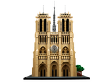 LEGO 21061 Notre Dame de París: fachada occidental con las dos torres campanario y el rosetón principal