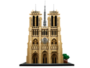 LEGO 21061 Notre Dame de París: fachada occidental con las dos torres campanario y el rosetón principal