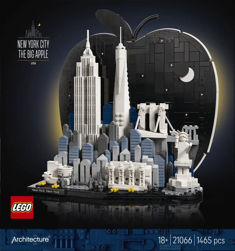 LEGO LEGO Architecture 21066 Ciudad de Nueva York: La Gran Manzana - caja reverso con escenas de juego