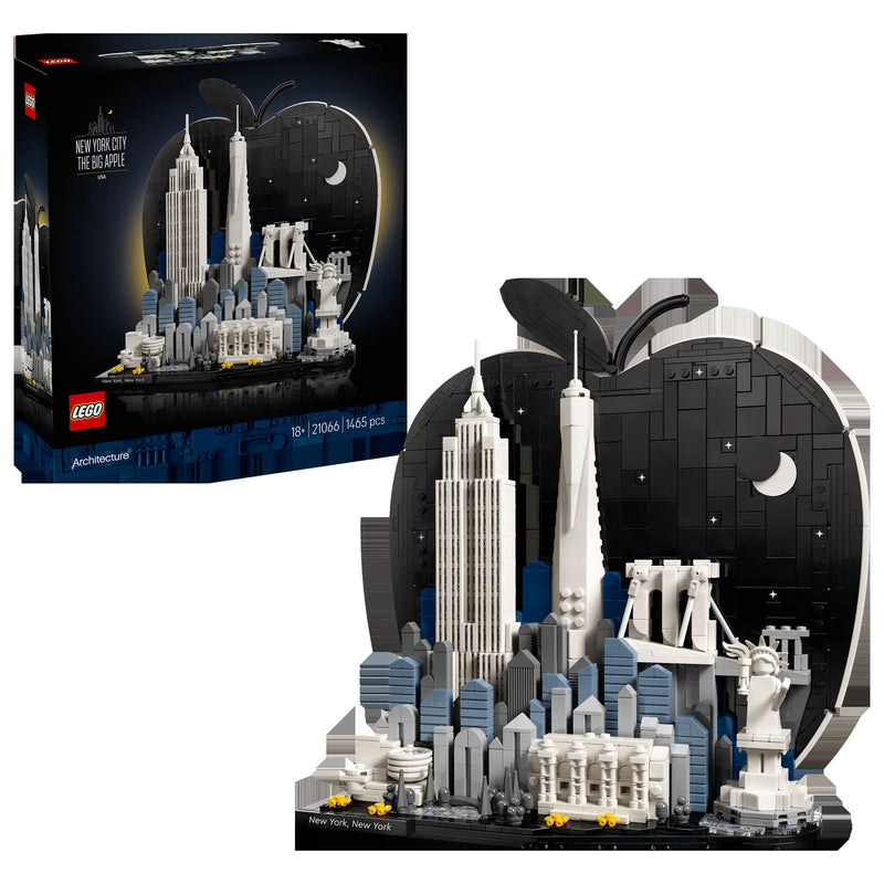 LEGO LEGO Architecture 21066 Ciudad de Nueva York: La Gran Manzana - display: caja + producto montado