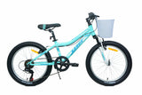 Bicicleta UMIT Diana 20" Turquesa con Cesta (2125-2)