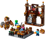 Arena de combate de la mansión del bosque con las figuras luchando.