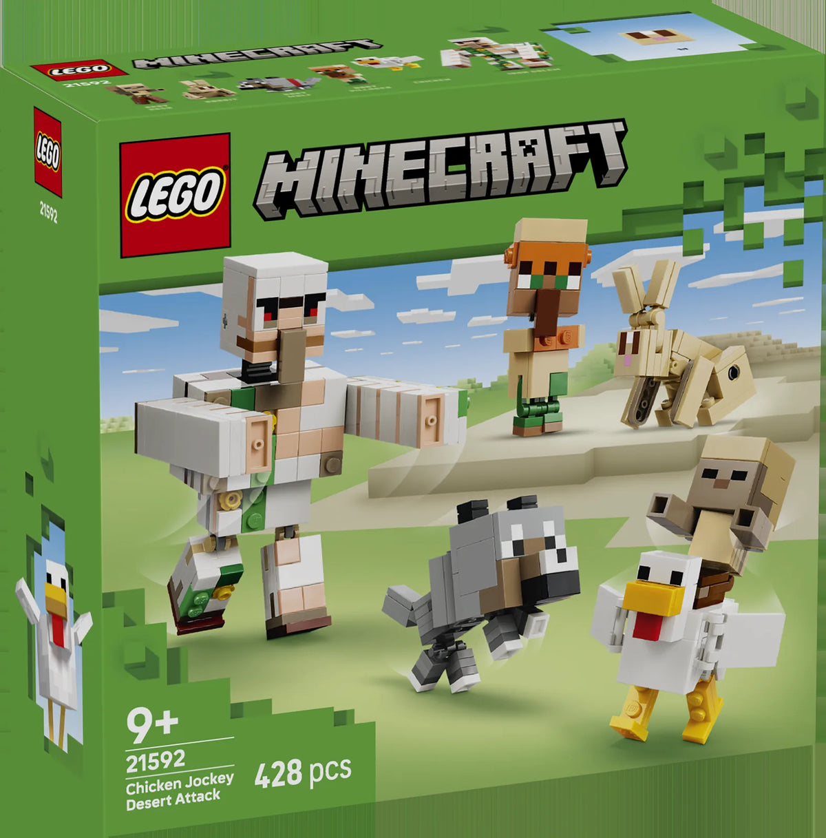 LEGO Minecraft 21592 Ataque del Jinete Avícola en el Desierto - caja frontal oficial