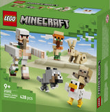 LEGO Minecraft 21592 Ataque del Jinete Avícola en el Desierto - caja lateral con detalles del set