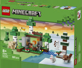 LEGO Minecraft 21593 Aventura de la Primera Noche - caja lateral con detalles del set