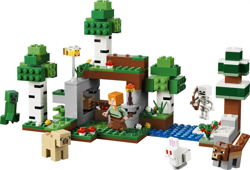 LEGO Minecraft 21593 Aventura de la Primera Noche - producto montado sobre fondo blanco