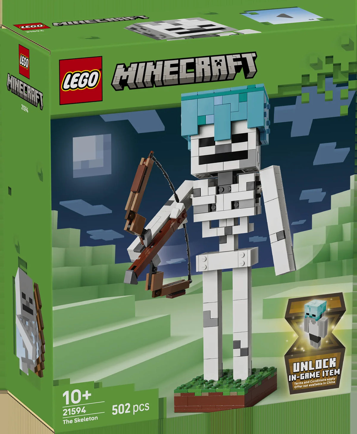 LEGO Minecraft 21594 El Esqueleto - caja frontal oficial