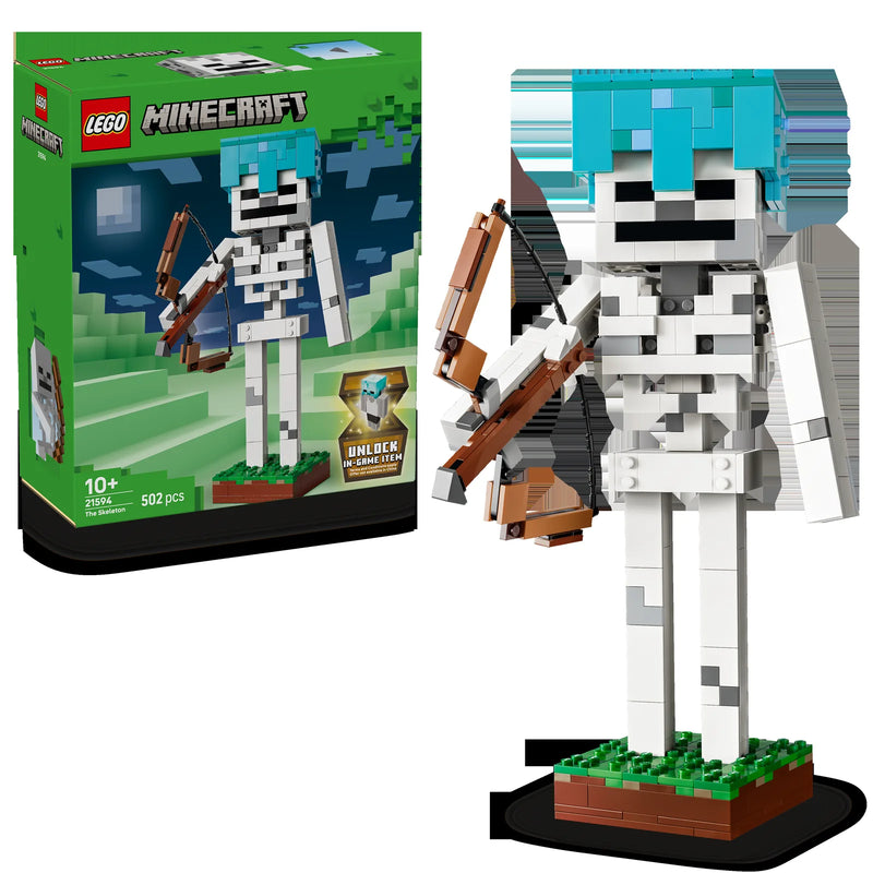 LEGO Minecraft 21594 El Esqueleto - display: caja + producto montado