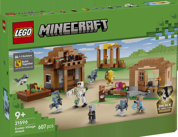 LEGO Minecraft 21596 Ataque del Evocador a la Aldea - caja frontal oficial