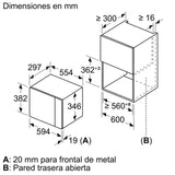 Infografía: Microondas Integrable Bosch BFL520MS0 20L 800W Negro Inox