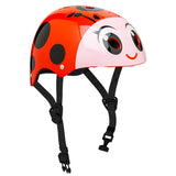 Casco Moltó Mariquita 23232 visto en tres cuartos, con las correas