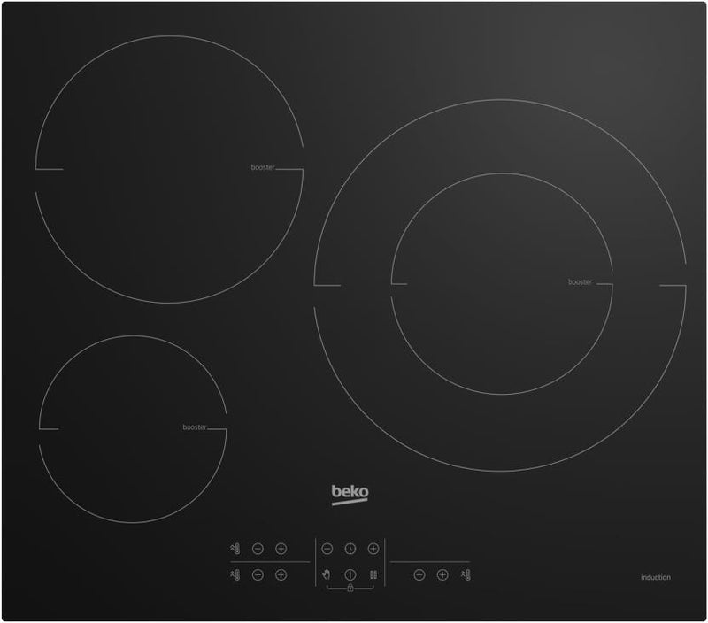Beko Encimera Inducción 3 Fuegos 60cm 7200W HII63205MT