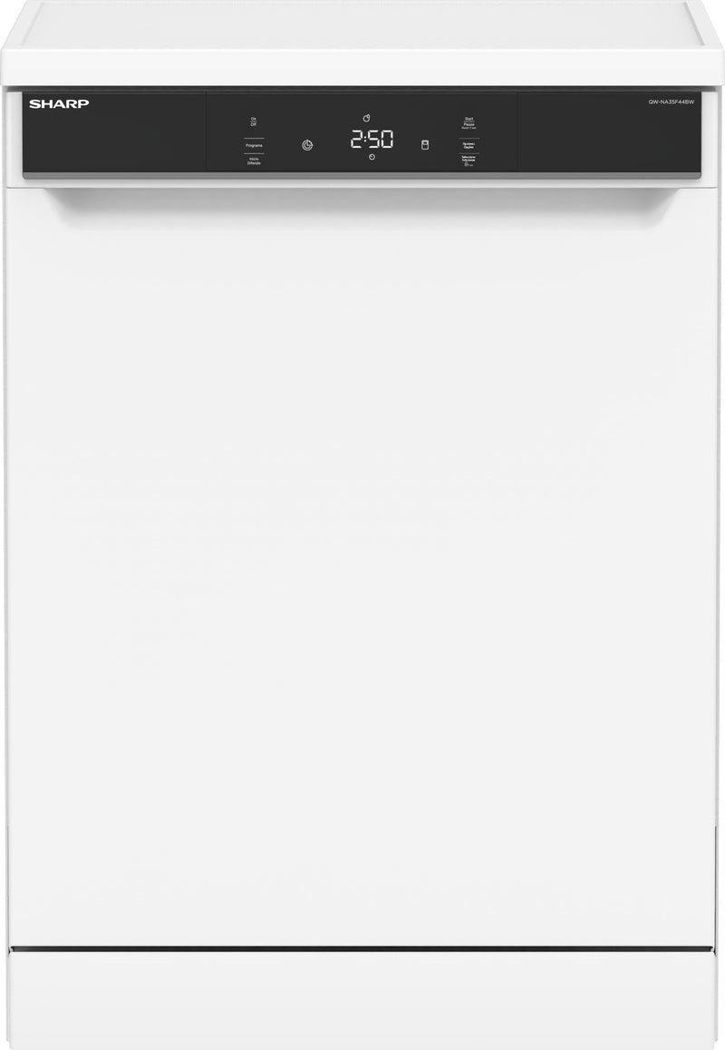 Lavavajillas Sharp QWNA35F44BW 14 Servicios Blanco - Motor Inverter Clase B 3ª Bandeja