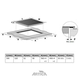 Infografía: Encimera Inducción ARTICA AEI6024 4 Fuegos 8100W Booster