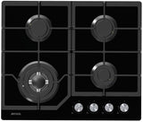 Encimera Gas ARTICA ACG60401 4 Fuegos CristalGas con WOK