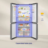 Infografía: Frigorífico Artica AFEA17783F474I 177x84 No Frost Inox 474L