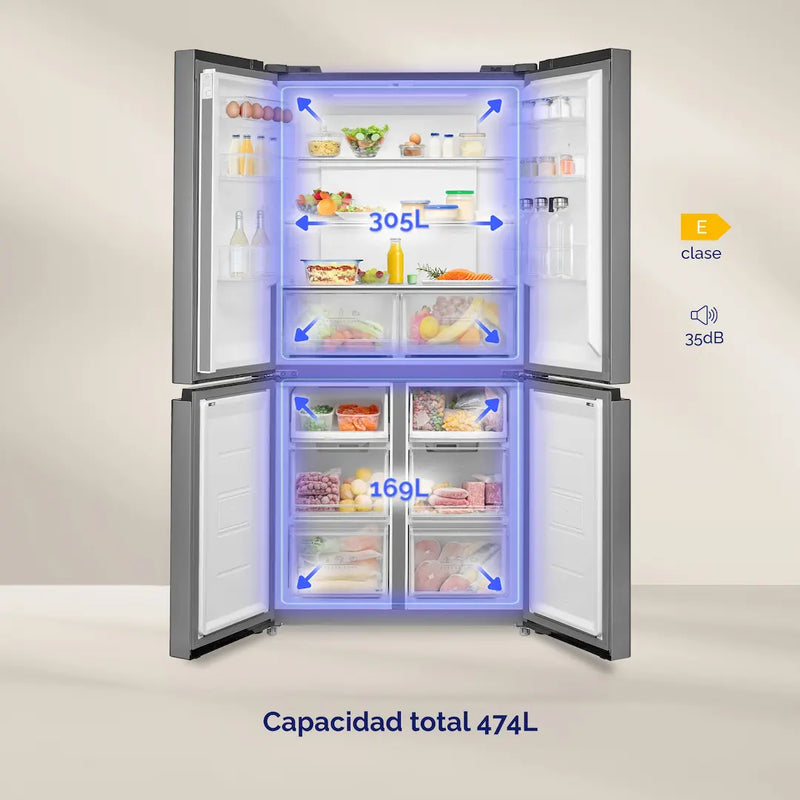 Frigorífico Artica AFEA17783F474I 177x84 No Frost Inox 474L
