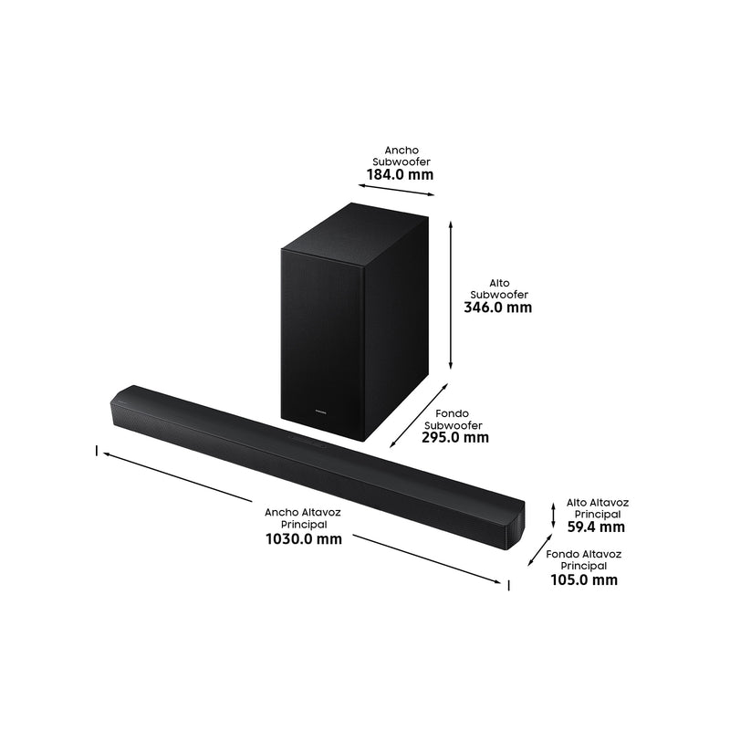Barra de Sonido Samsung HW-B650F 3.1 370W Dolby Bluetooth