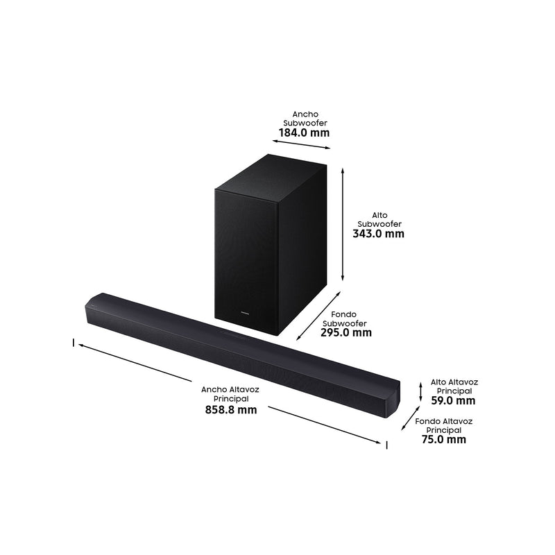 Barra de Sonido Samsung HW-B450F 2.1 300W Dolby Bluetooth