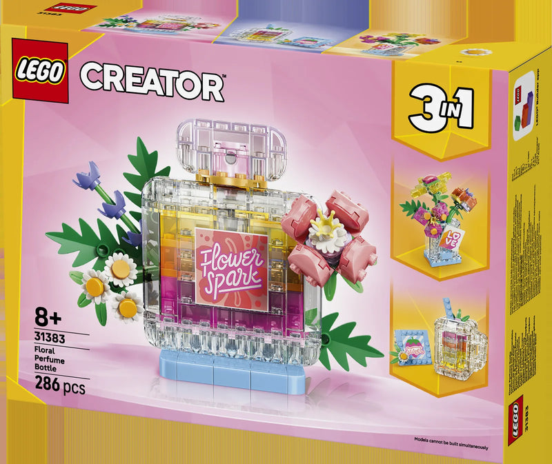 LEGO LEGO Creator 31383 Frasco Decorativo de Perfume Floral - caja lateral con detalles del set