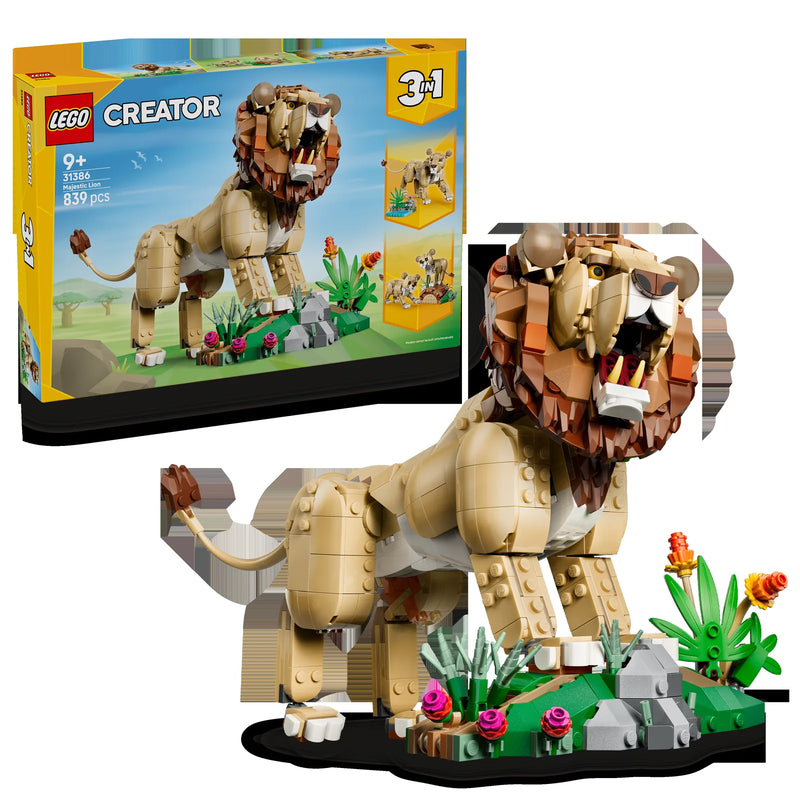 LEGO LEGO Creator 31386 Fauna Salvaje: León Majestuoso - display: caja + producto montado