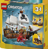 LEGO LEGO Creator 31387 Barco Pirata Clásico - caja lateral con detalles del set