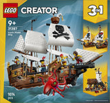 LEGO LEGO Creator 31387 Barco Pirata Clásico - caja reverso con escenas de juego