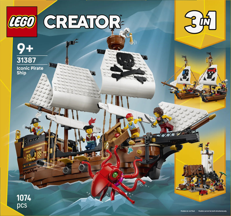 LEGO LEGO Creator 31387 Barco Pirata Clásico - caja reverso con escenas de juego