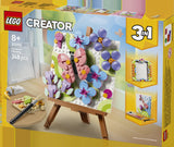 LEGO LEGO Creator 31390 Pintura Decorativa de Arte Floral - caja lateral con detalles del set