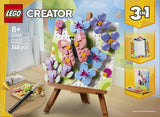 LEGO LEGO Creator 31390 Pintura Decorativa de Arte Floral - caja reverso con escenas de juego