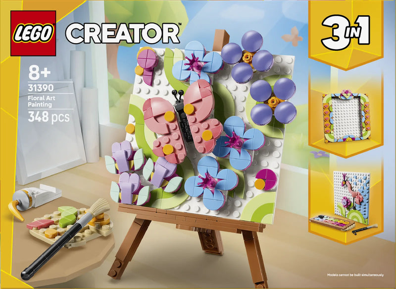LEGO LEGO Creator 31390 Pintura Decorativa de Arte Floral - caja reverso con escenas de juego