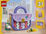 LEGO LEGO Creator 31391 Bolso de Diseño Artístico con Compartimento - caja reverso con escenas de juego