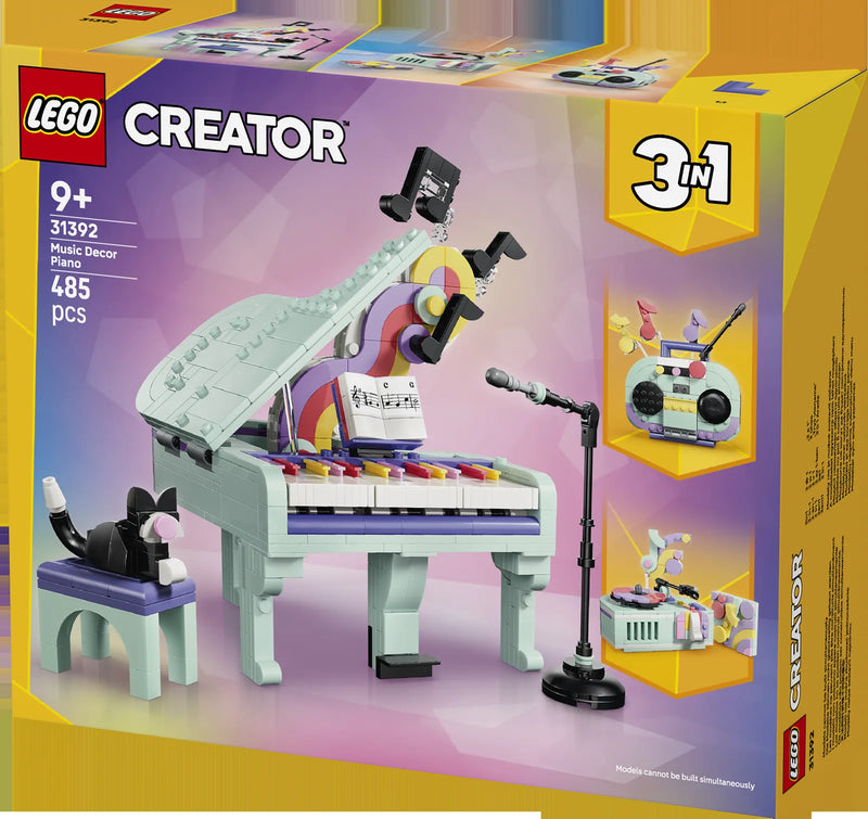 LEGO LEGO Creator 31392 Piano Musical Decorativo con Gato - caja lateral con detalles del set