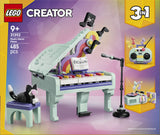 LEGO LEGO Creator 31392 Piano Musical Decorativo con Gato - caja reverso con escenas de juego