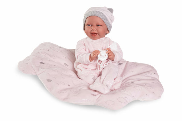 Muñeca Antonio Juan Recién Nacida Carla con cojín nubes referencia 33112