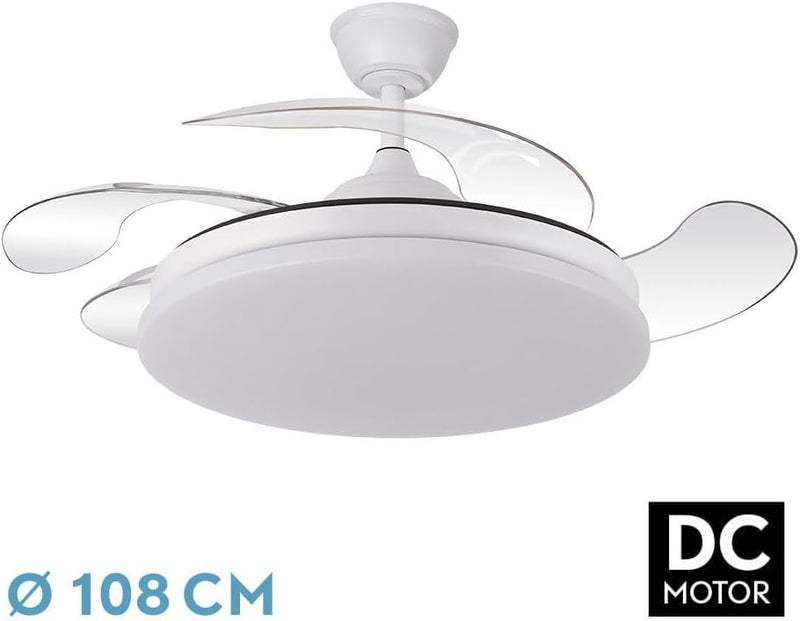 Ventilador de techo retráctil 108 cm