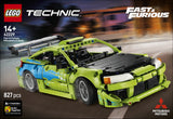 LEGO Technic 42229 Coche Mitsubishi Eclipse de Fast and Furious - caja reverso con escenas de juego