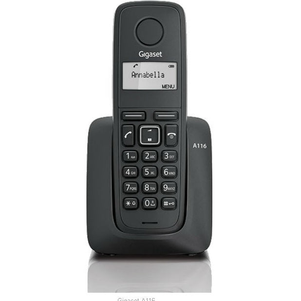 Gigaset Teléfono Inalámbrico Dect Digital Negro (A116)