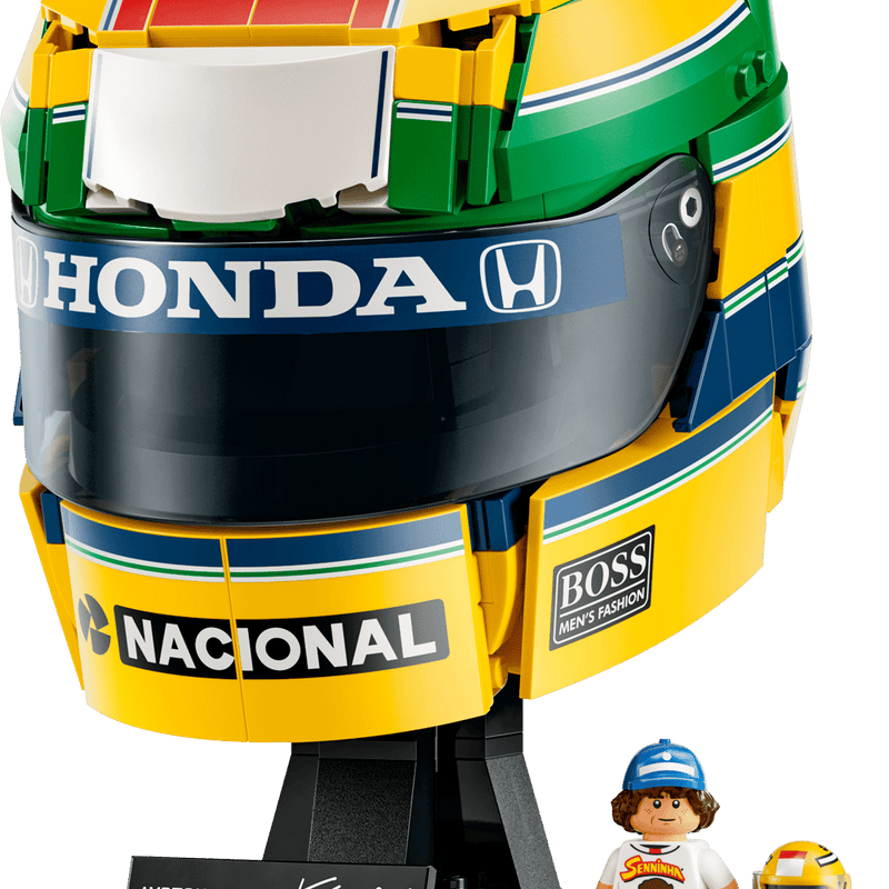 Casco de Ayrton Senna LEGO Editions 43024 montado