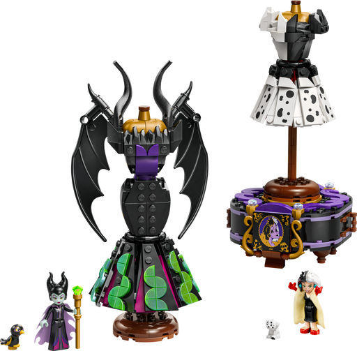 Caja del set LEGO Disney Trajes de Maléfica y Cruella De Vil 43262 con 524 piezas
