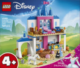 LEGO Disney Princess 43283 Castillo de Cenicienta y sus Amigos Animales - caja reverso con escenas de juego