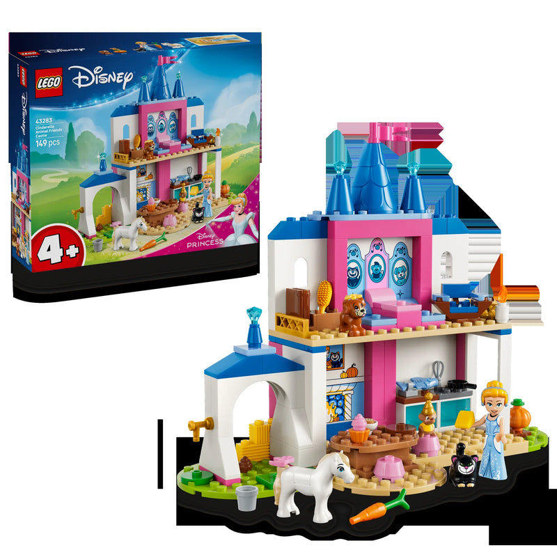 LEGO Disney Princess 43283 Castillo de Cenicienta y sus Amigos Animales - display: caja + producto montado