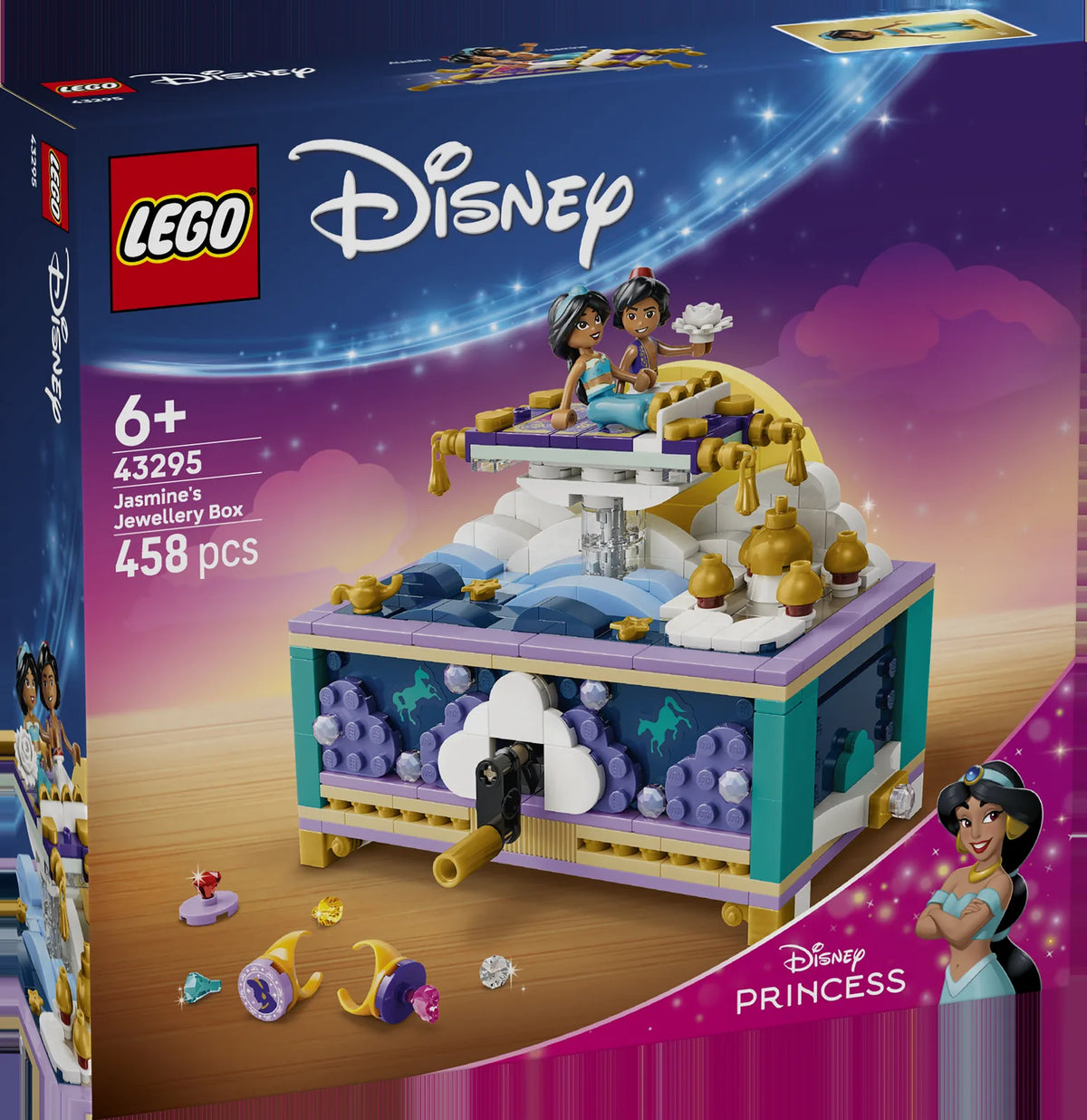 LEGO Disney Princess 43295 Joyero de Jasmine - caja frontal oficial