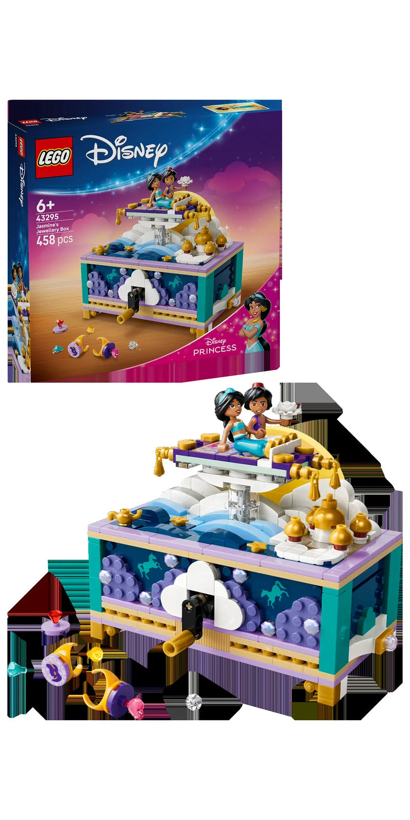 LEGO Disney Princess 43295 Joyero de Jasmine - display: caja + producto montado