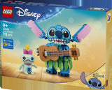 LEGO Disney Classic 43296 Stitch y Scrump - caja lateral con detalles del set