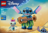 LEGO Disney Classic 43296 Stitch y Scrump - caja reverso con escenas de juego