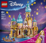LEGO Disney Princess 43297 Castillo de Rapunzel - caja reverso con escenas de juego