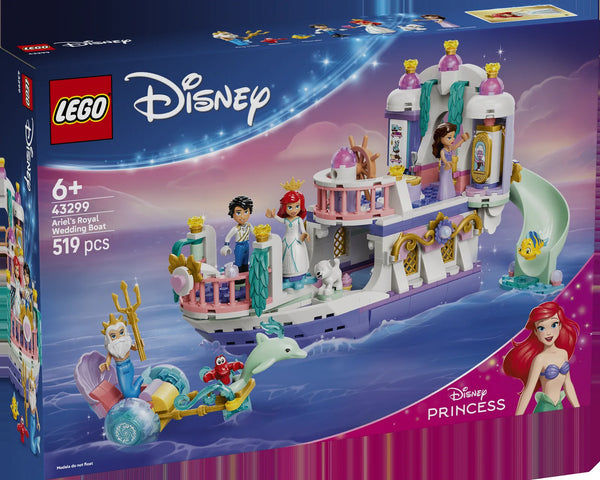 LEGO Disney Princess 43299 Barco de la Boda Real de Ariel - caja frontal oficial
