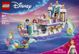LEGO Disney Princess 43299 Barco de la Boda Real de Ariel - caja reverso con escenas de juego