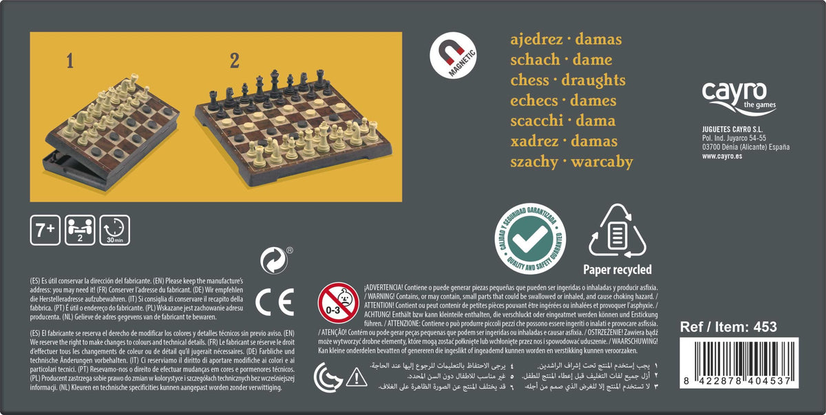 Ajedrez-damas Magnético Mediano Cayro, imagen 4